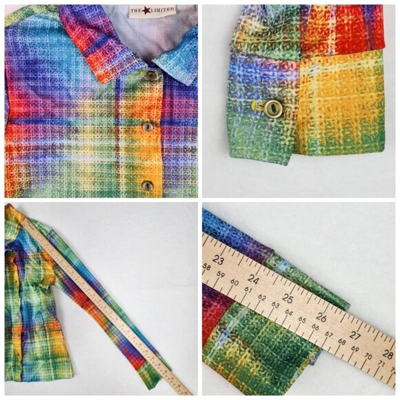 The Limited Long Sleeve Button Up Shirt Size XS (estimated) Multicolored - Picture 8 of 8